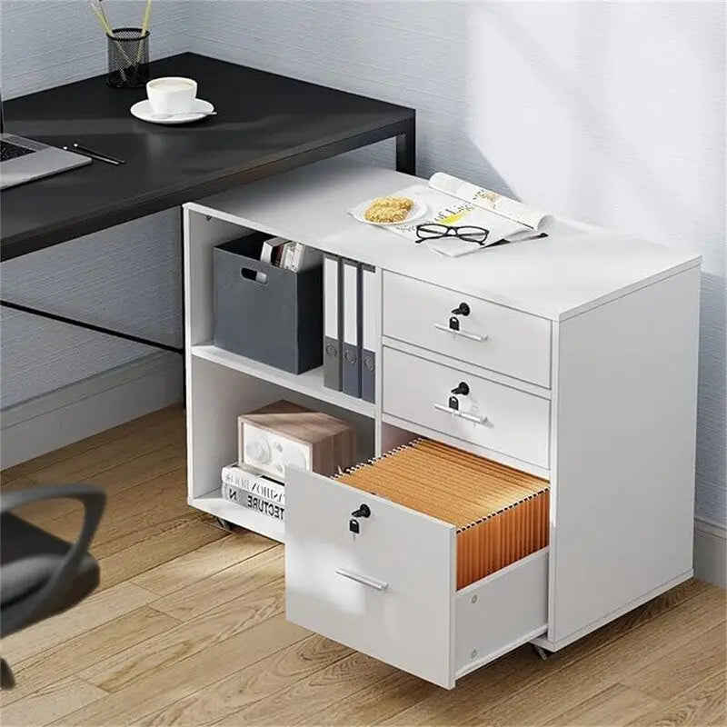 Wood File Cabinet 3 Drawer - 15.6D x 35W x 25.6H