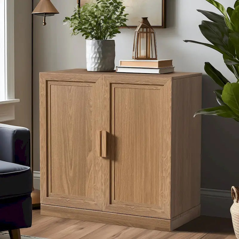 Storage Cabinet with Double Doors and Shelves 31