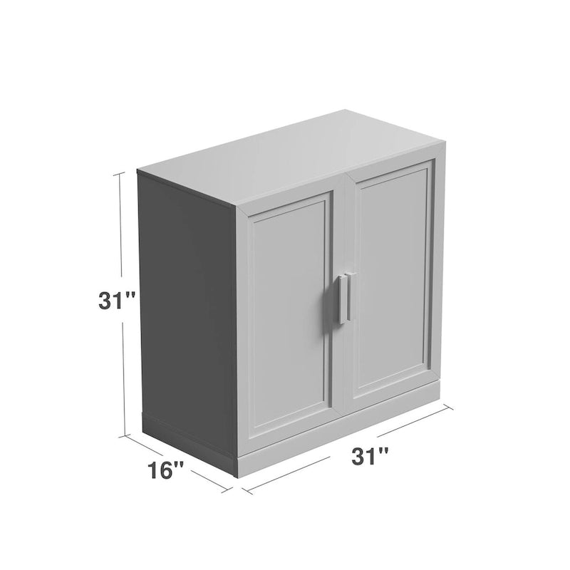 Storage Cabinet with Double Doors and Shelves 31