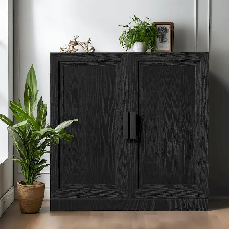 Storage Cabinet with Double Doors and Shelves 31
