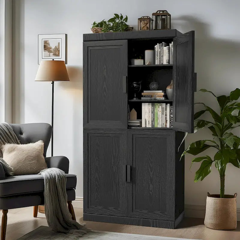 Storage Cabinet with Double Doors and Shelves 31