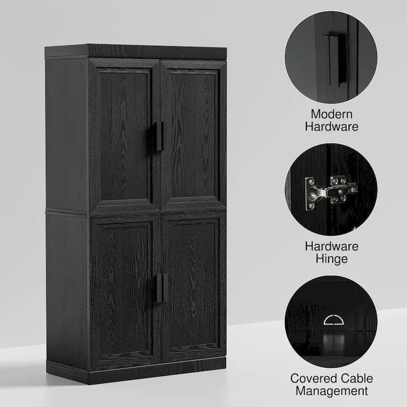 Storage Cabinet with Double Doors and Shelves 31