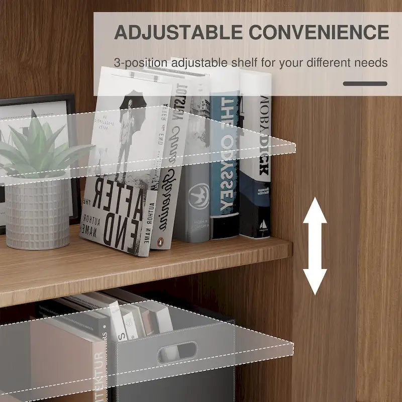 Storage Cabinet with Double Doors and Shelves 31