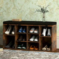 Entryway Shoe Bench with Storage, Padded Seat 40.9 inch