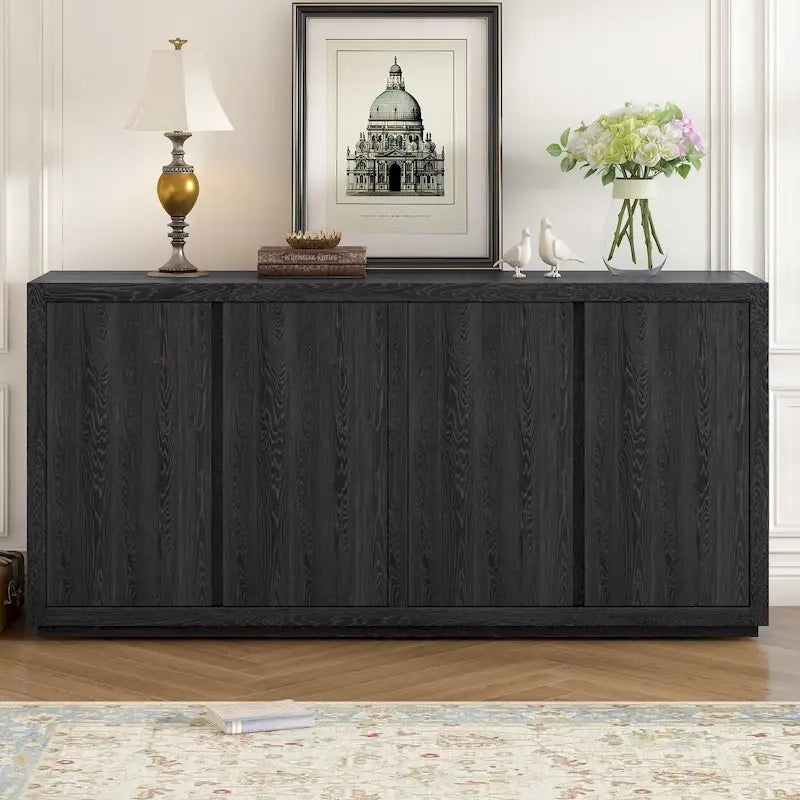 Four-Door Cabinet Sideboard with Ash Veneer