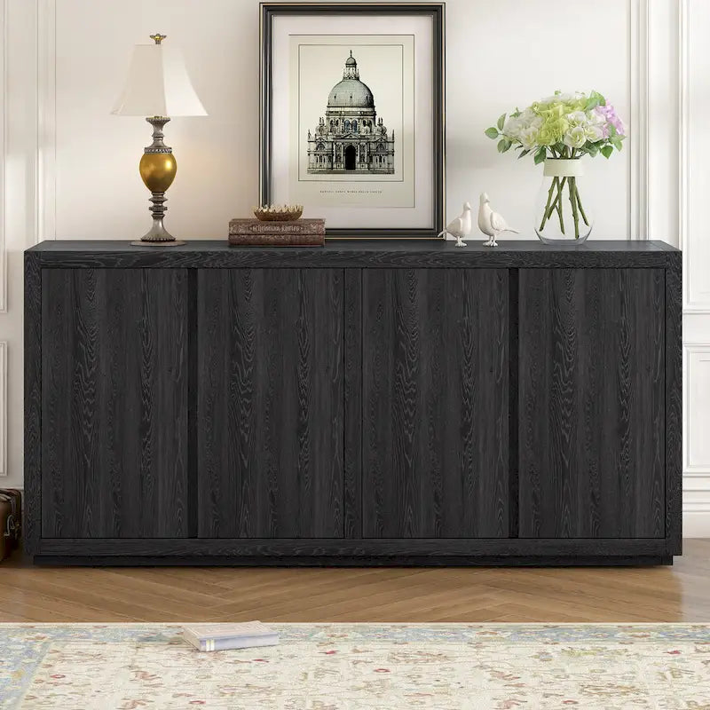 Four-Door Cabinet Sideboard with Ash Veneer
