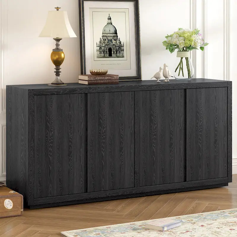 Four-Door Cabinet Sideboard with Ash Veneer