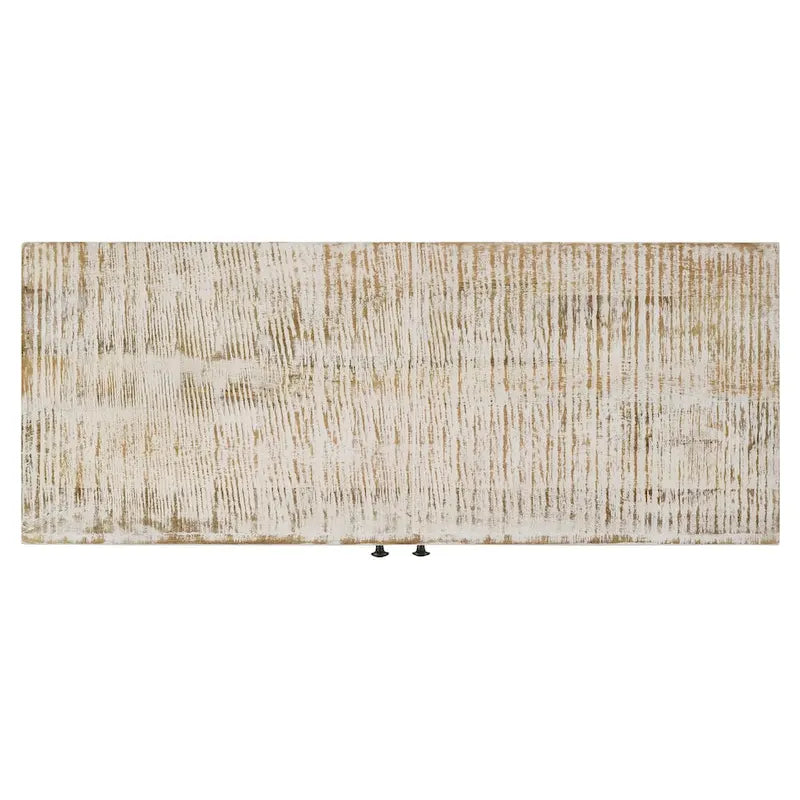 Komomo White Washed 1-Adjustable Shelf Accent Cabinet