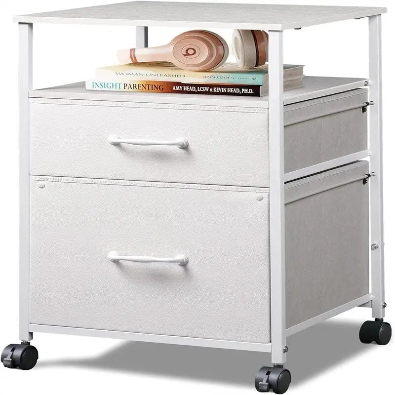 2 Drawer Mobile File Cabinet - 15.7D x 15.4W x 26.8H
