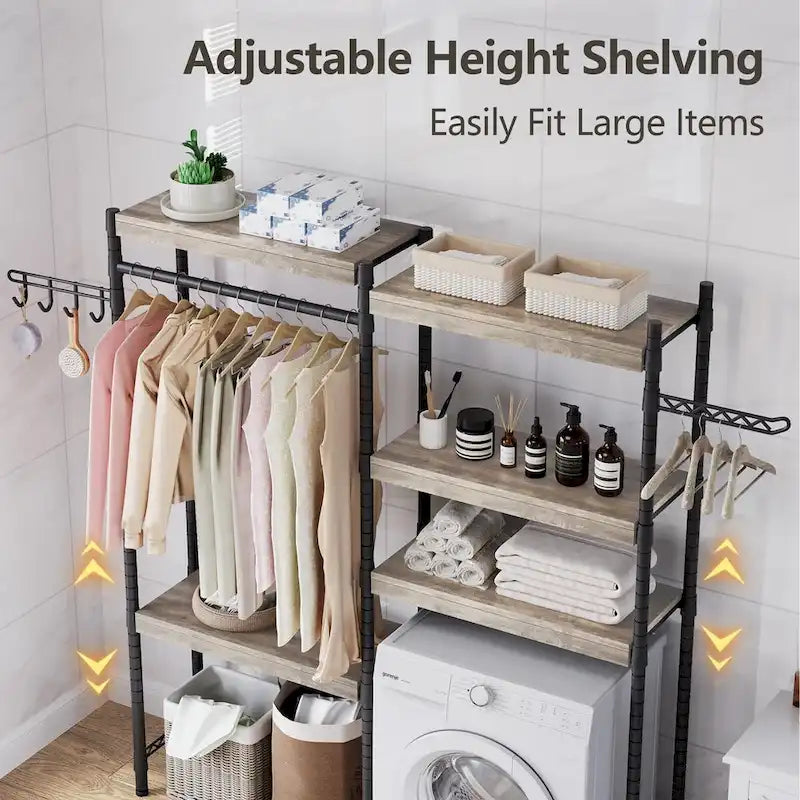 Over The Washer and Dryer Storage Shelf, Laundry Room Organization Racks