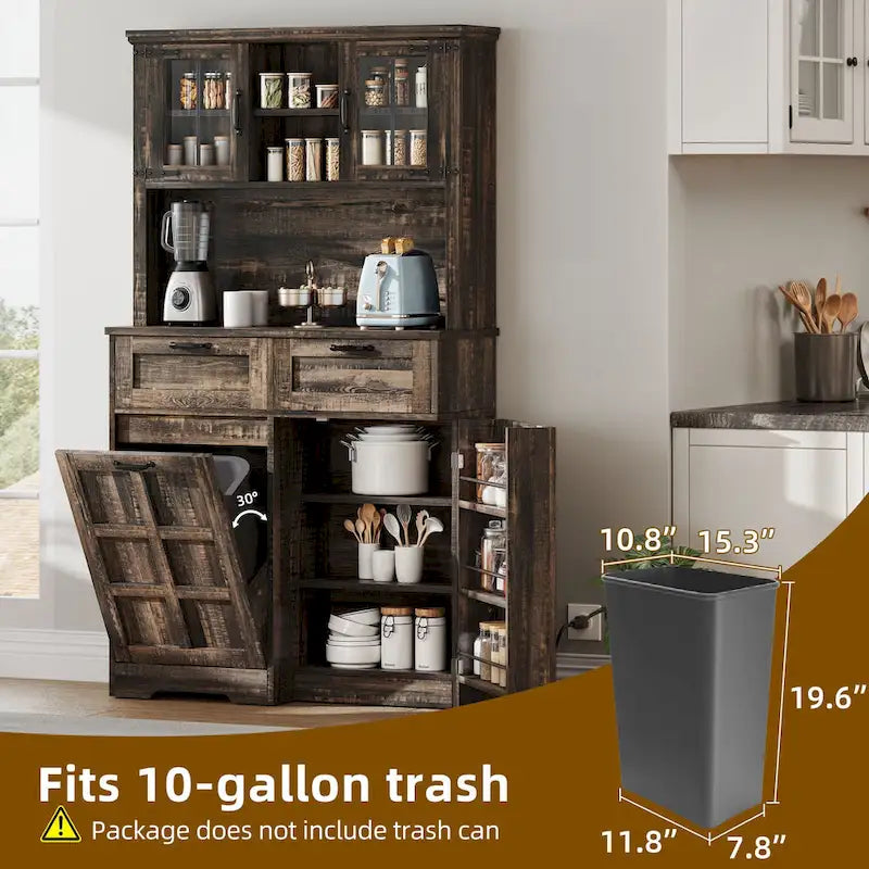 Farmhouse Kitchen Pantry Storage Cabinet