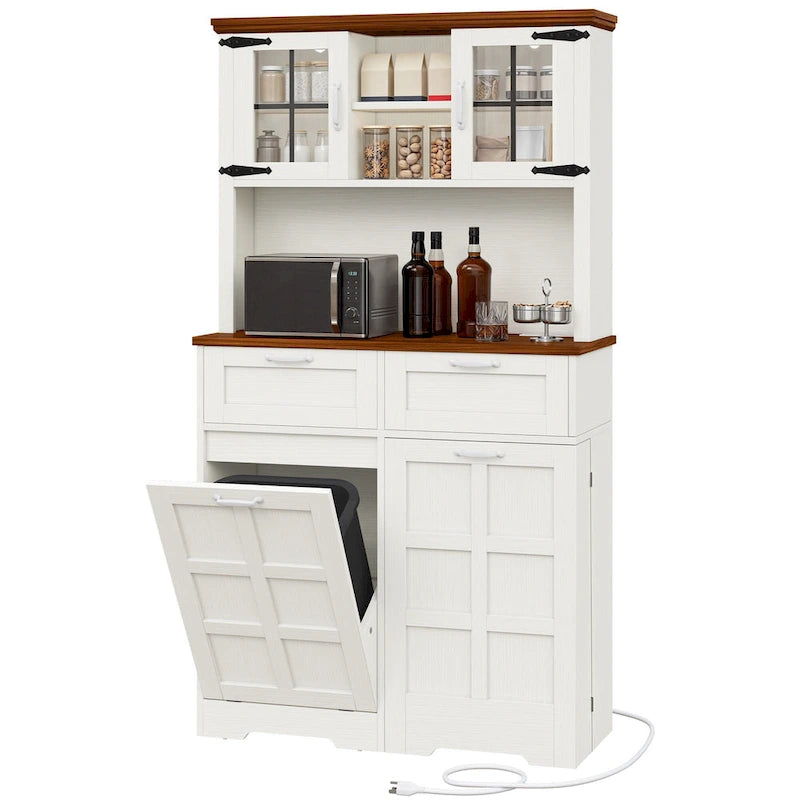 Farmhouse Kitchen Pantry Storage Cabinet